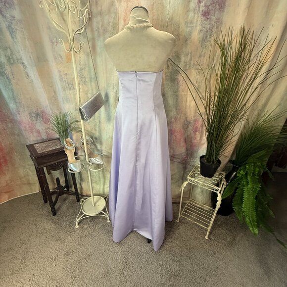 📌David's Bridal Strapless Side Drape & Brooch Satin Bridesmaid Prom Gown Scarf - Picture 3 of 16